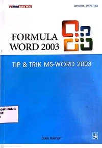 Image of Formula Word 2003 Tip & Trik MS Word 2003