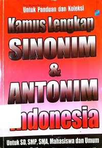 Image of Kamus sinonim - antonim bahasa Indonesia