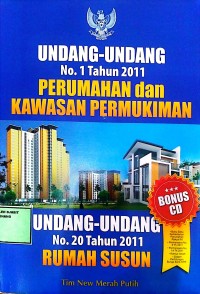 Image of Undang-Undang No.1 Thanun 2011 Perumahan Dan Kawasan Permukiman