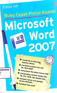 Image of Buku Cepat pintar kuasai microsoft word 2007