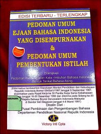 Image of EYD Ejaan Yang Disempurnakan Dengan Pedoman Pembentukan Istilah