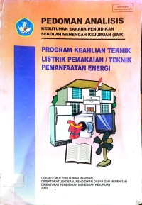 Image of PROGRAM KEAHLIAN TEKNIK LISTRIK PEMAKAIAN / TEKNIK PEMANFAATAN ENERGI
