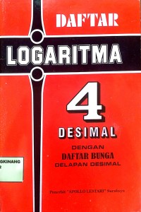 Image of Daftar Logaritma 4 Desimal dan Daftar Bunga Delapan Desimal