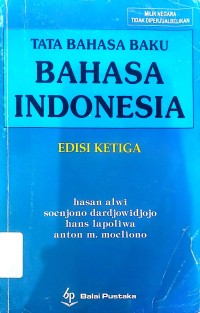 Image of tata bahasa baku indonesia edisi ketiga