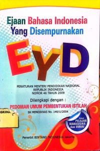 Image of Pedoman umum ejaan Bahasa Indonesia yang disempurnakan EYD