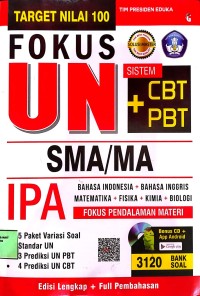 Image of Target Nilai 100 Fokus UN SMA/MA IPA