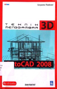 Image of Teknik Menggambar 3D AutoCAD 2008