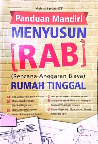 Image of Panduan mandiri menyusun RAB